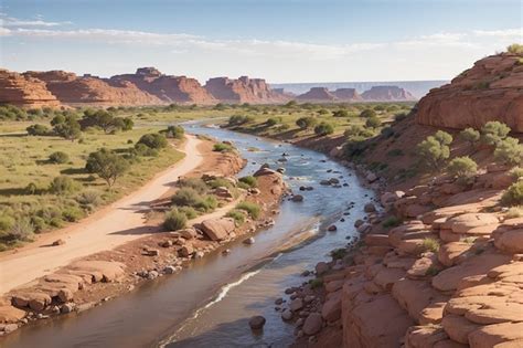 Premium Photo River Crossing The Desert Landscape Of Mapungubwe