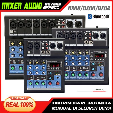 Dx Dx Dx Pengaduk Audio Profesional Mixer Saluran Bluetooth