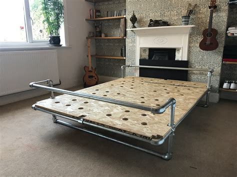 Industrial Style Scaffold Bed Frame Custom Fit Etsy Uk