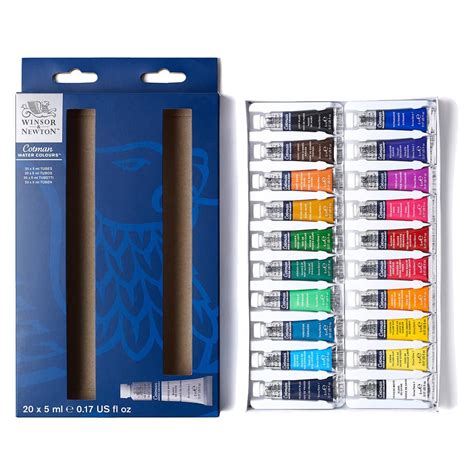 Winsor Newton Cotman Watercolor Set Of 20 5ml Tubes Jerry S Artarama