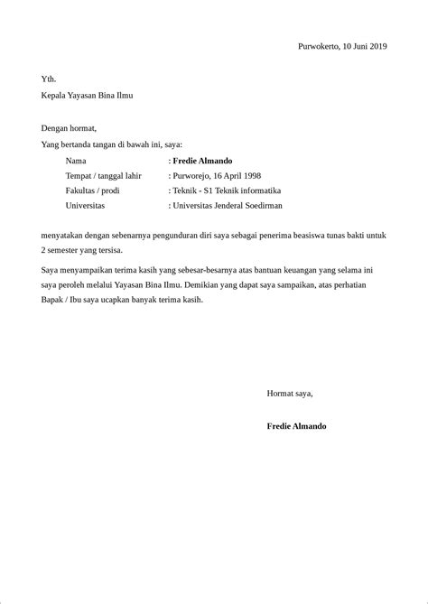 Contoh Surat Berhenti Sekolah Word Michelle Fisher