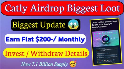 Earn Flat 200 Catly Airdrop Unlimited Trick How To Invest On