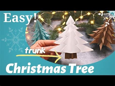 Paper Christmas Tree With A Trunk Minute Diy Easy Origami