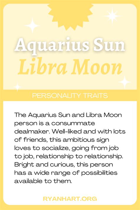 Aquarius Sun Libra Moon Personality Traits | Ryan Hart