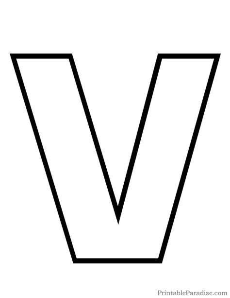 V Letter Alphabet