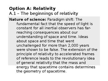 IB DP Physics Option A Relativity SL Last Exams 2024 By Pauls Bits