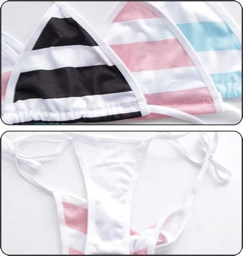 Yomorio Micro Bikini Cute Stripe Cosplay Lingerie India Ubuy