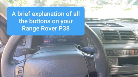 A Brief Explanation Of All The Buttons On Your Range Rover P Youtube