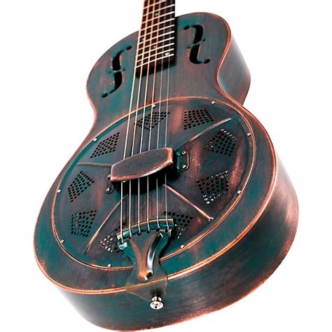 Recording King RM 993 Metal Body Parlor Resonator Guitar Distressed