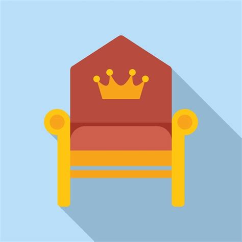 Premium Vector Royal Throne With Crown Symbol Icon