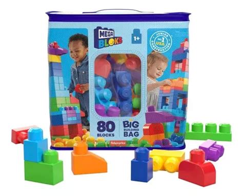 Brinquedo Educativo Sacola 80 Blocos Mega Bloks Fisher Price