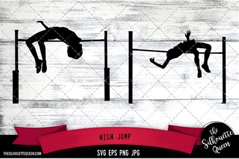 High Jump Silhouette Vector |High Jump SVG | Clipart | Graphic By The Silhouette Queen ...