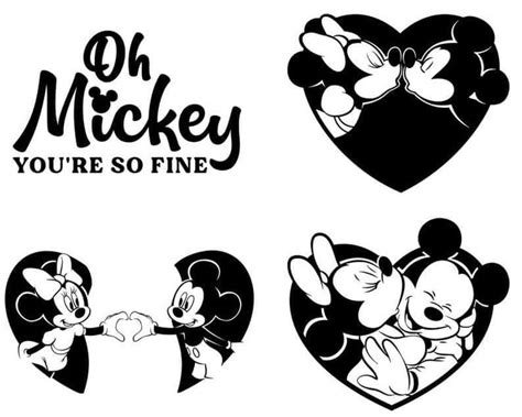 Pin By Brandi Warner On Cricut Svg Disney Silhouettes Mickey Love Mickey And Minnie Kissing