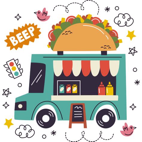 Food Truck Stickers - Free food and restaurant Stickers