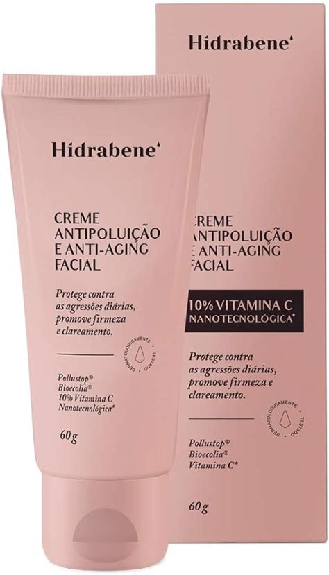 Creme Antipoluição Anti Aging Facial 60g Hidrabene Amazon br