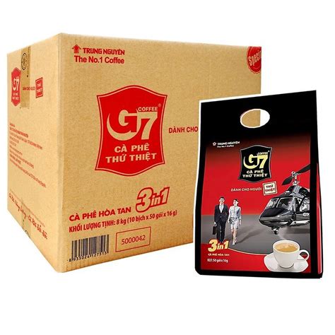 [Thùng G7-50 Gói ] Cafe sữa G7 3in1 Trung Nguyên ( 800g / gói - Thùng ...