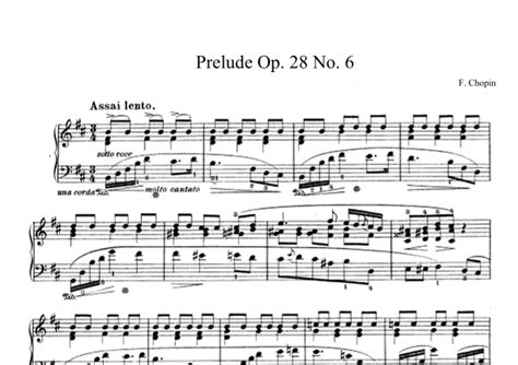 Chopin Prelude Op 28 No 6 In B Minor Arr Public Domain By Frédéric