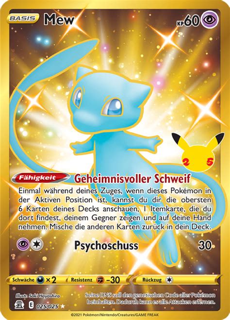 Mew 025 025 Wert Bild Künstler Seltenheit Pokemonkarte de