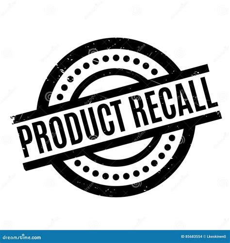 Product Recall Sign Product Recall Grunge Stamp Cartoon Vector