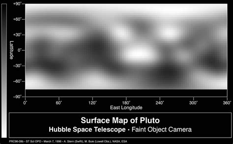 Map of Pluto's Surface