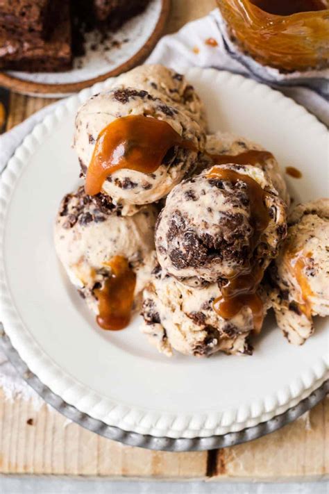 Brownie Salted Caramel Ice Cream No Churn Emma Duckworth Bakes