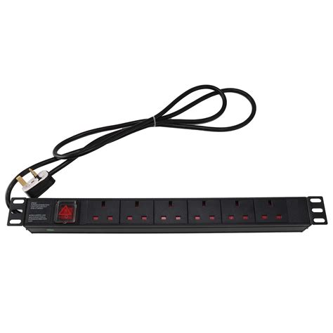 Buy 6 Way 13a Pdu Horizontal Surge Switch Power Distribution Unit