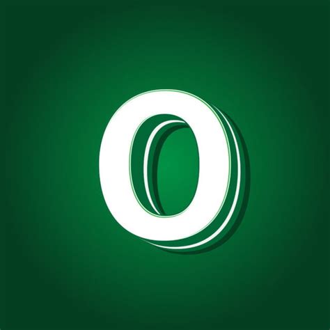 3d Letter O Green Color Design Typostock