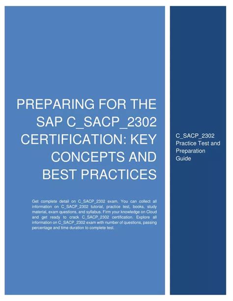 Ppt Preparing For The Sap C Sacp Certification Key Concepts And