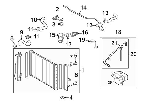 Diagram Radiator And Components For Your Toyota Camry