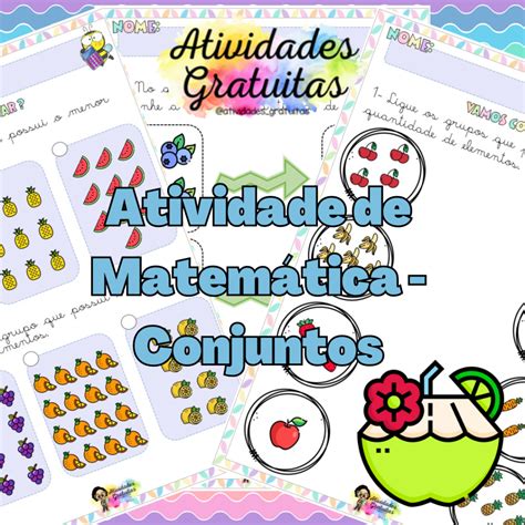 Atividade De Matemática Conjuntos 1º Ano