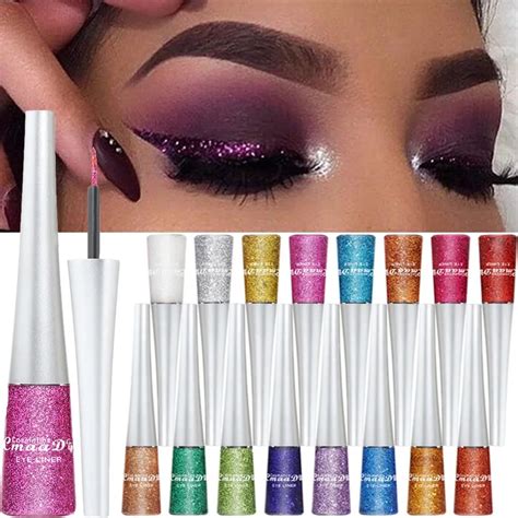 16 Color Shiny Eye Liners Waterproof Colorful Liquid Glitter Eyeliner