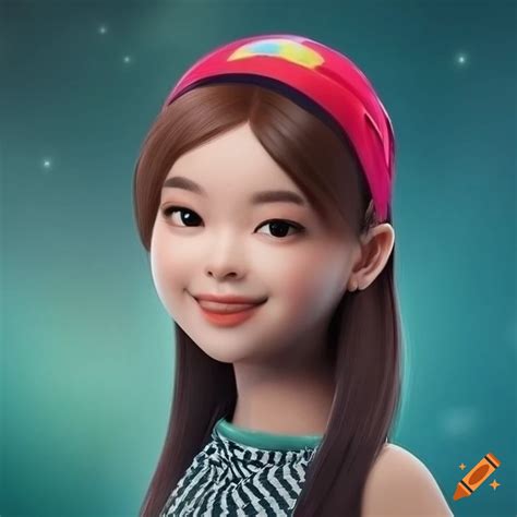 Portrait Of Asian Character Mabel Pines In Real Life Super Detailed 8k