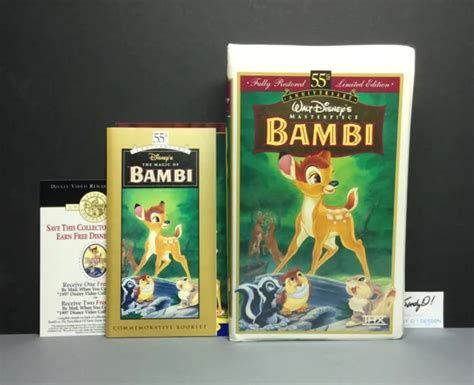 Walt Disney S Masterpiece Vhs Bambi Th Anniversary Limited Edition