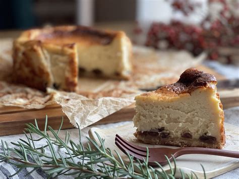 ちょっぴり大人な＊ラムレーズンbasquecheesecake＊