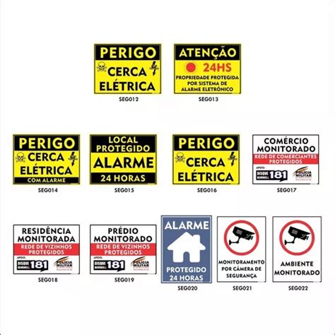 Placas Sinaliza O Perigo Cerca El Trica X Cm Alum Nio R Em