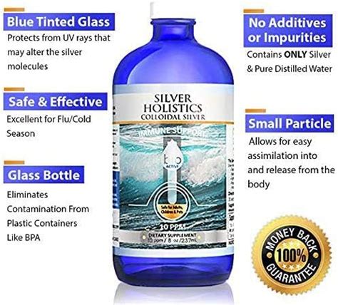 Silver Holistics Soluci N L Quida De Plata Coloidal De Ppm