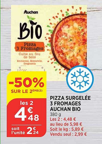 Promo Pizza Surgel E Fromages Auchan Bio Chez Maximarch Icatalogue Fr