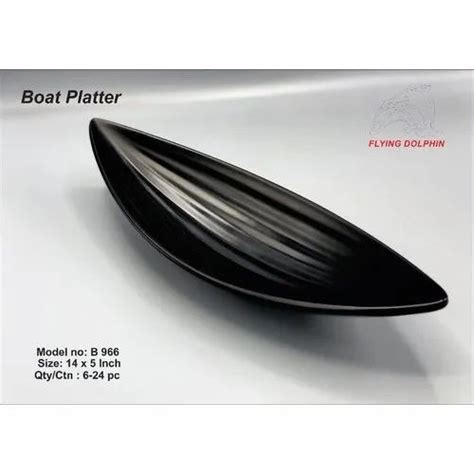 Flying Dolphin 14 X 5 Inch Melamine Black Boat Platter ID 20494456888