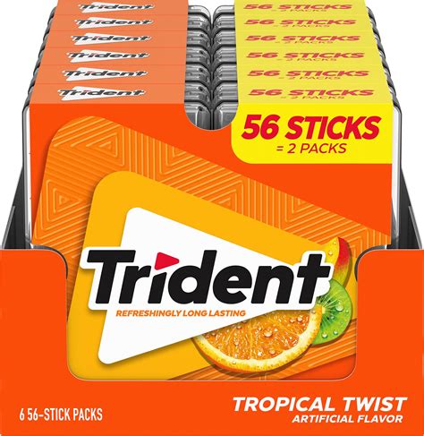 Trident Spearmint Sugar Free Gum 12 Packs Of 14 Pieces 168 Total Pieces