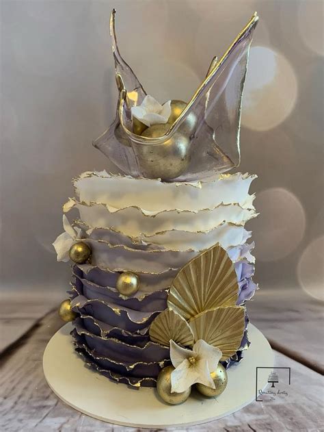 Ombre Ruffles Decorated Cake By Renatiny Dorty Cakesdecor