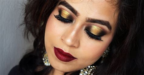 Easy Gold And Black Spotlight Halo Smokey Eyes Tutorial With Step By