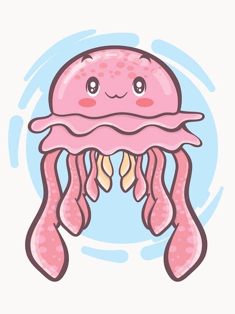 Premium Vector Cute Jellyfish Cartoon Characters