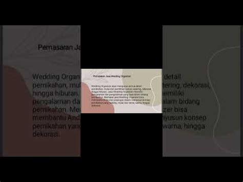 Tugas Pemasaran Jasa Wedding Organizer YouTube