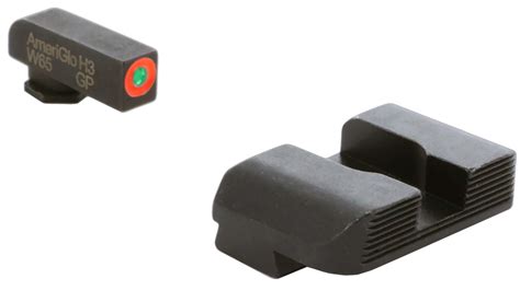 Ameriglo Gl434 Protector Sight Set For Glock Green Tritium Orange