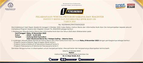 Pengumuman Pelaksanaan Wisuda Program Sarjana Dan Magister Tahun