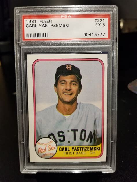 Fleer Carl Yastrzemski Boston Red Sox Psa Ex Ebay