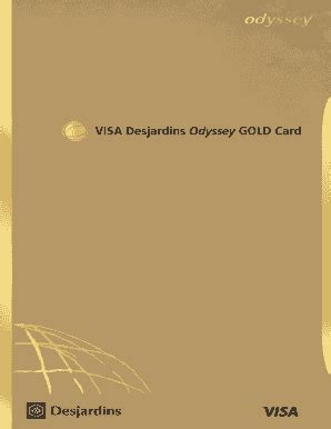 Fillable Online Visa Desjardins Odyssey Gold Card Fax Email Print