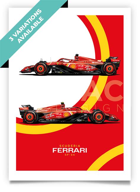 2024 Ferrari SF24 Formula 1 Poster – OMAC Design