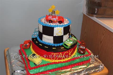 Cool Homemade 3 Tier Disney Cars Cake