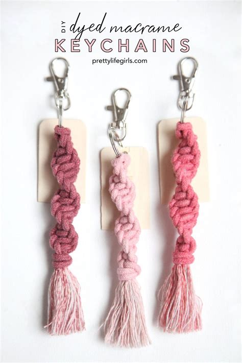 A Step By Step Diy Macrame Keychain Tutorial The Pretty Life Girls